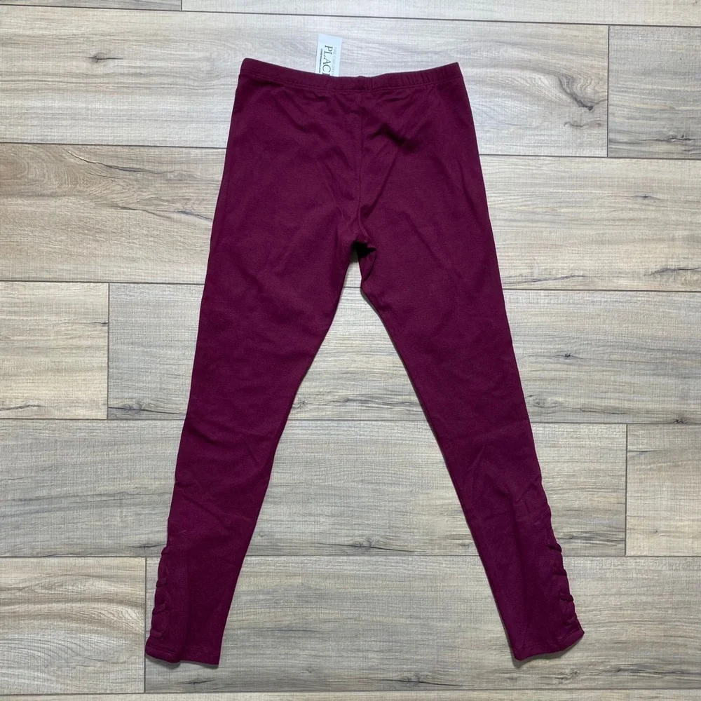 The Children's Place‎ Girls' Lace-Up Leggings Size XL 14 Sugar Beet Full Length